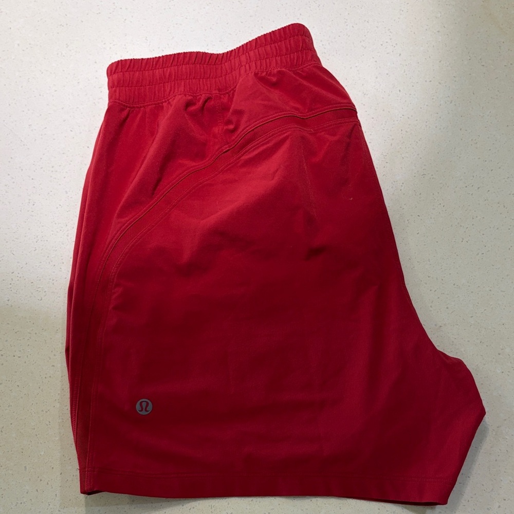 Lululemon Red Athletic Shorts